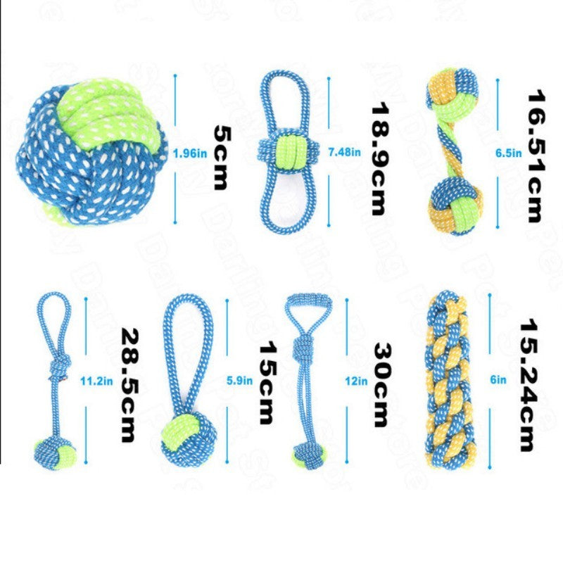 Jouet pour chien- 7 PCS Corde