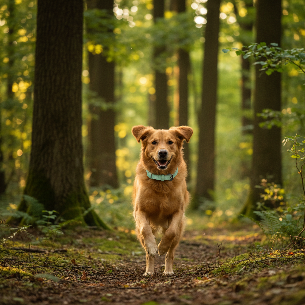 Collier cuir chien - Airtag Protective Tracker