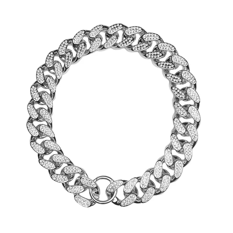 Collier chien- Chain Diamond Inlay Sparkle