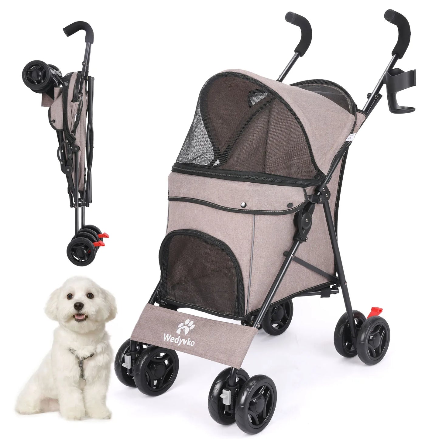Poussette pour chien- Carrosse pliant