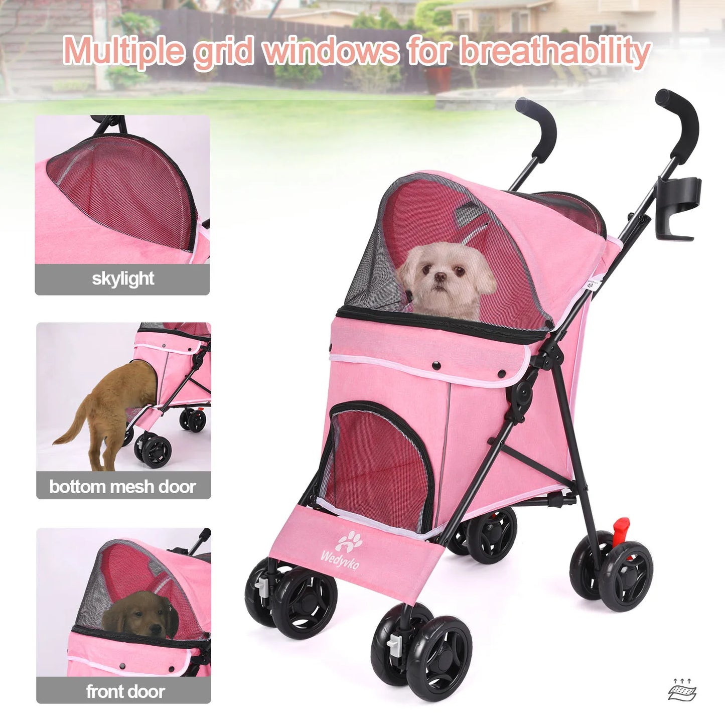 Poussette pour chien- Carrosse pliant