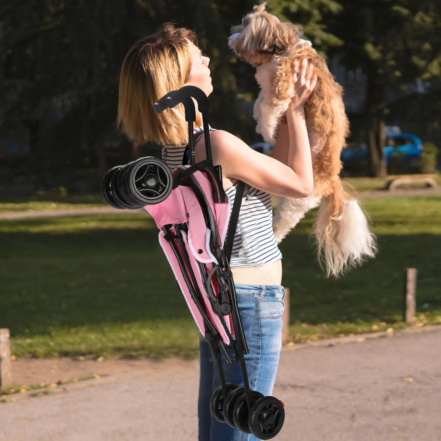 Poussette pour chien- Carrosse pliant