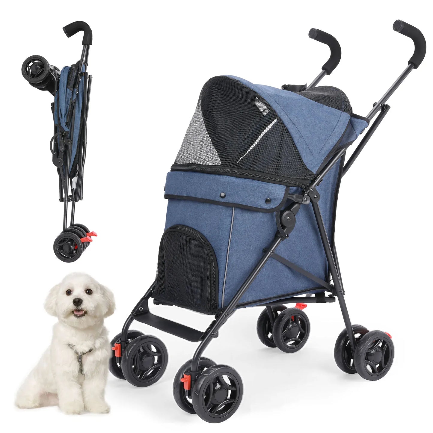 Poussette pour chien- Carrosse pliant