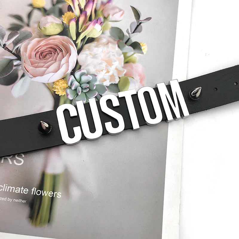 Collier chien- Punk Rivet Leather Chocker