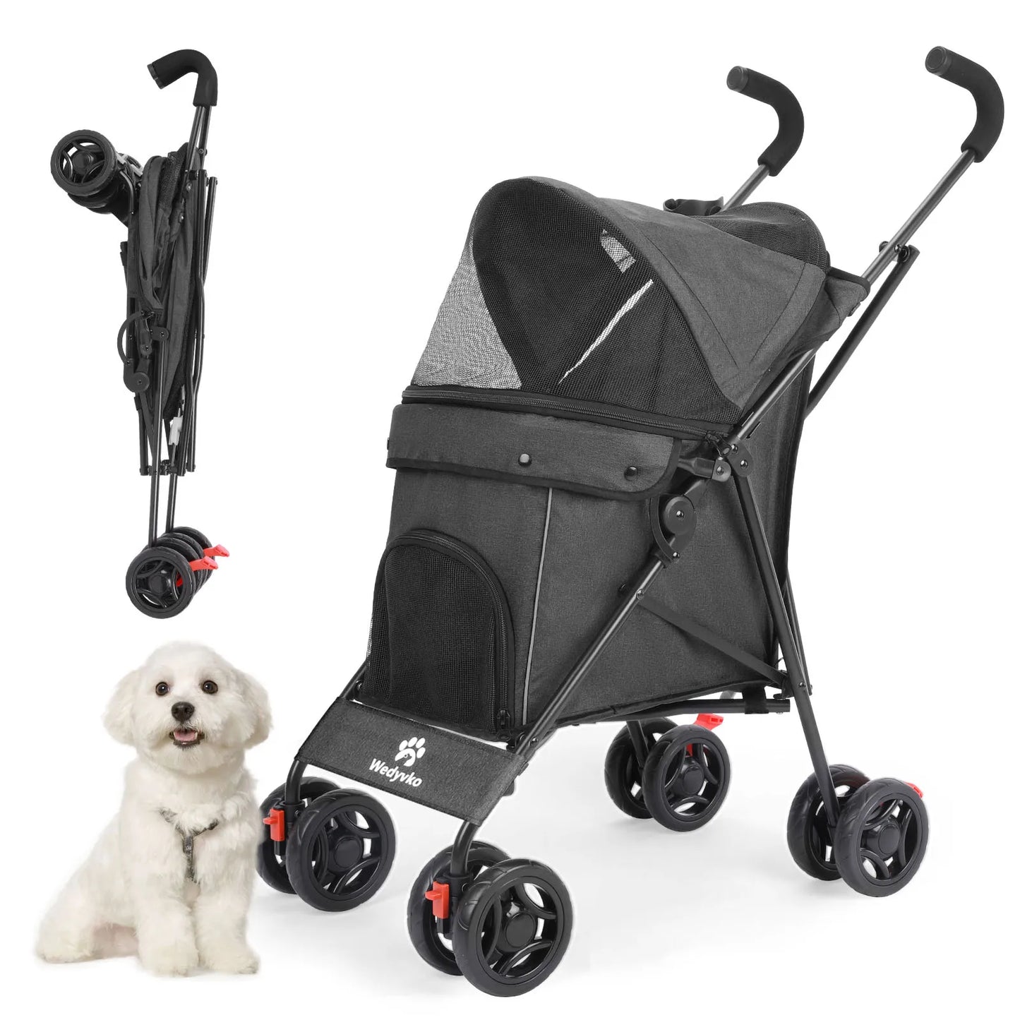 Poussette pour chien- Carrosse pliant
