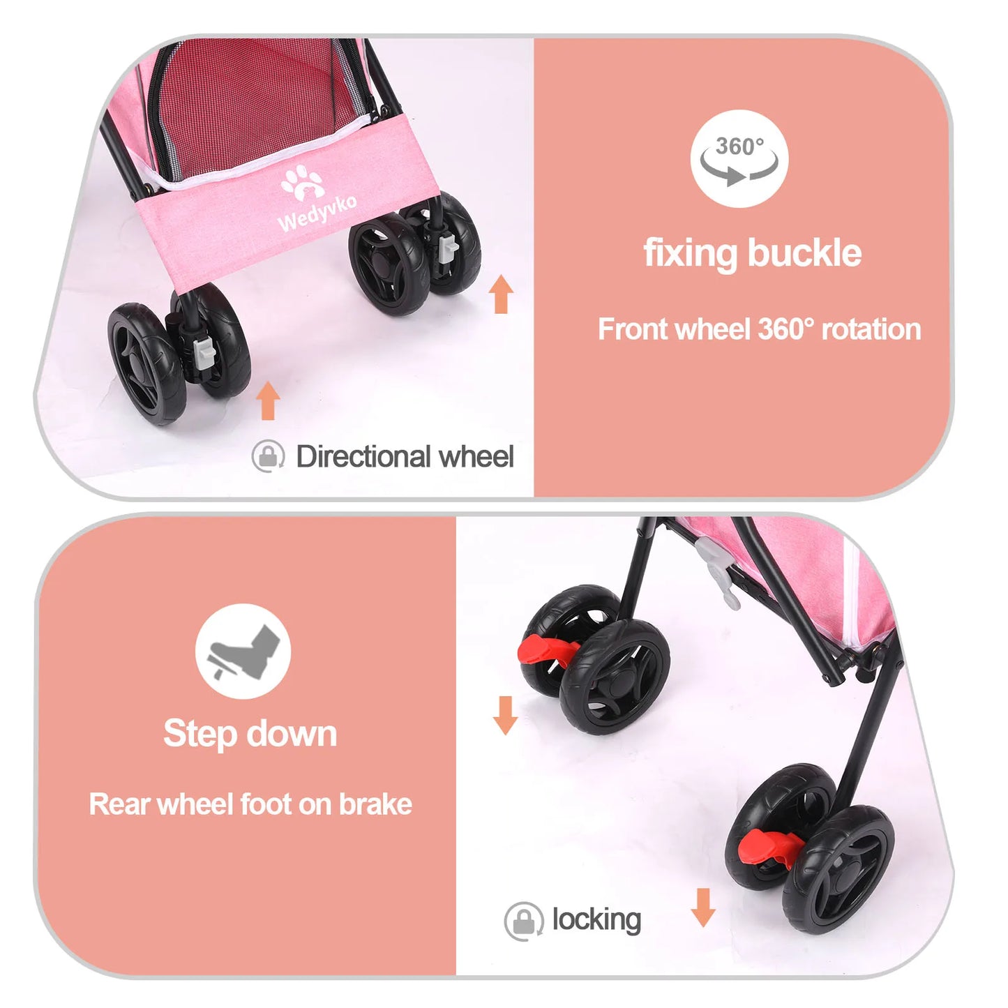Poussette pour chien- Carrosse pliant