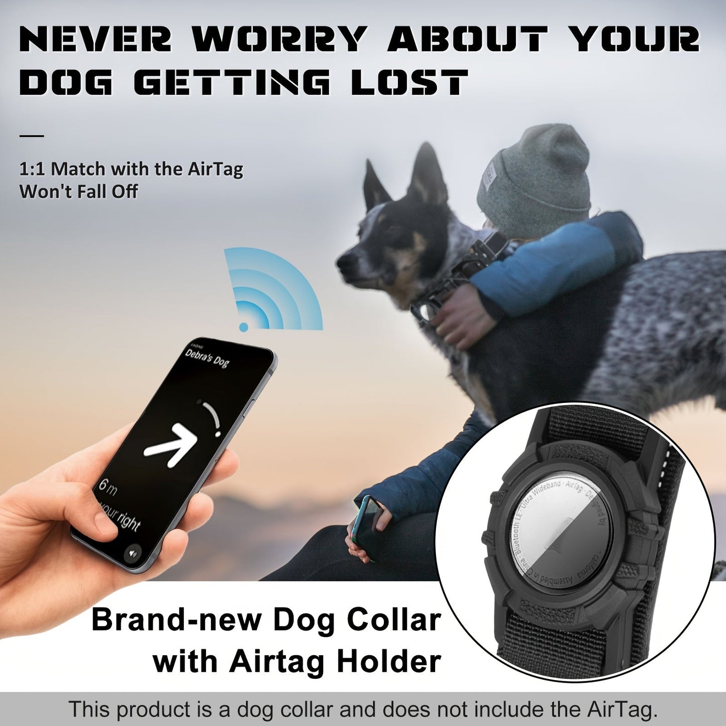 Collier de dressage chien - Tactical Anti Lost Locator Cover - Le Chihuahua Voyageur