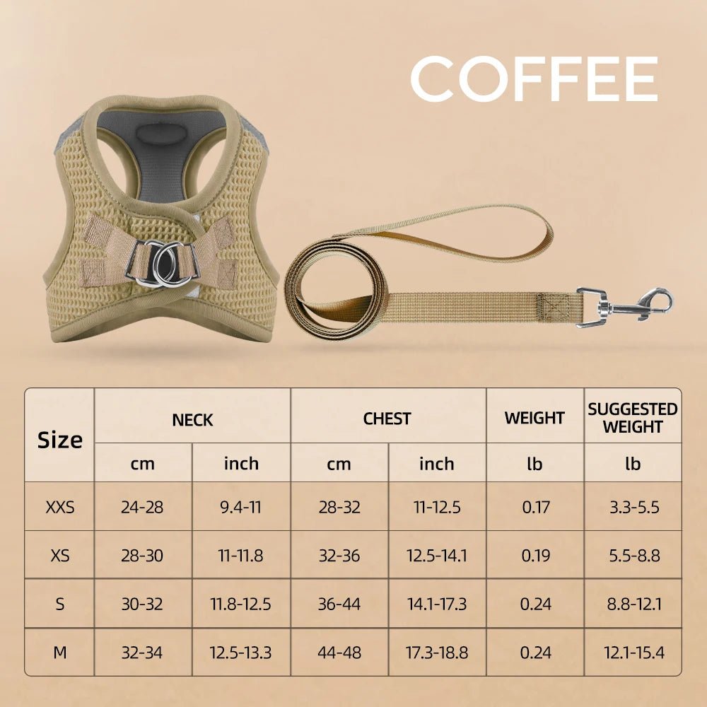 Harnais chien - Breathable Waffle Pet Set - Le Chihuahua Voyageur