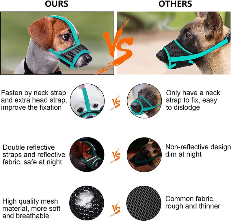 Muselière chien- Total Souplesse en maille* Turquoise