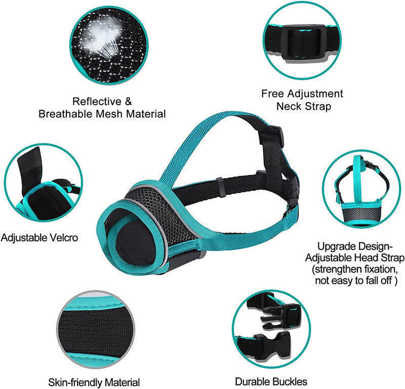 Muselière chien- Total Souplesse en maille* Turquoise