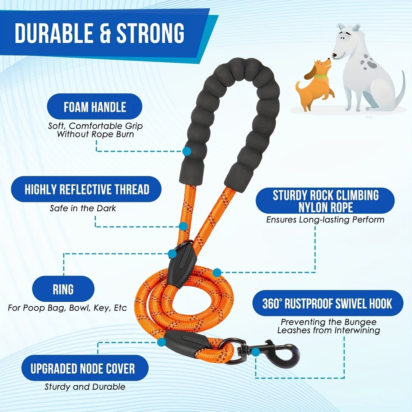 Laisse pour chien - Laisse Double Poop Bag - Le Chihuahua Voyageur