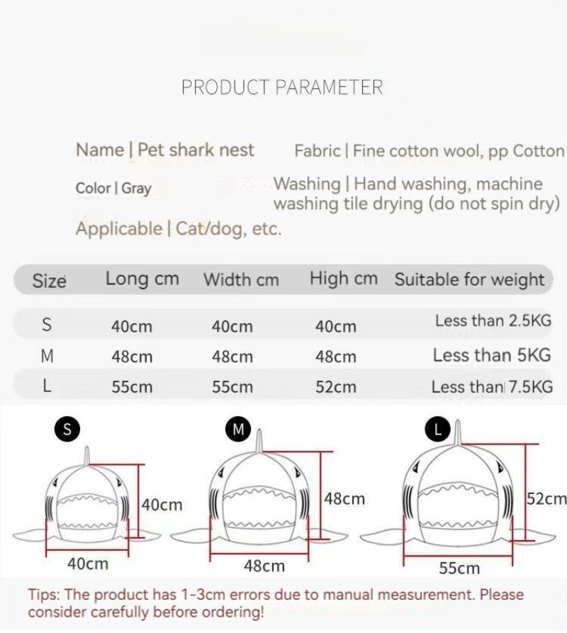 Niche pour chien - Requin Warm Pet - Le Chihuahua Voyageur