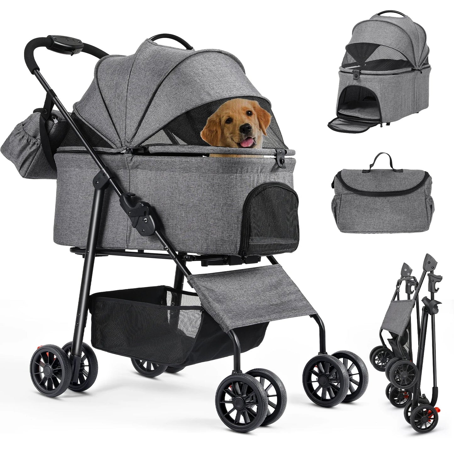 Poussette pour chien - Pratico - Total Mouvement - Le Chihuahua Voyageur