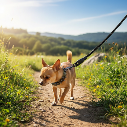 Collier chien- Leather Spiked Studded