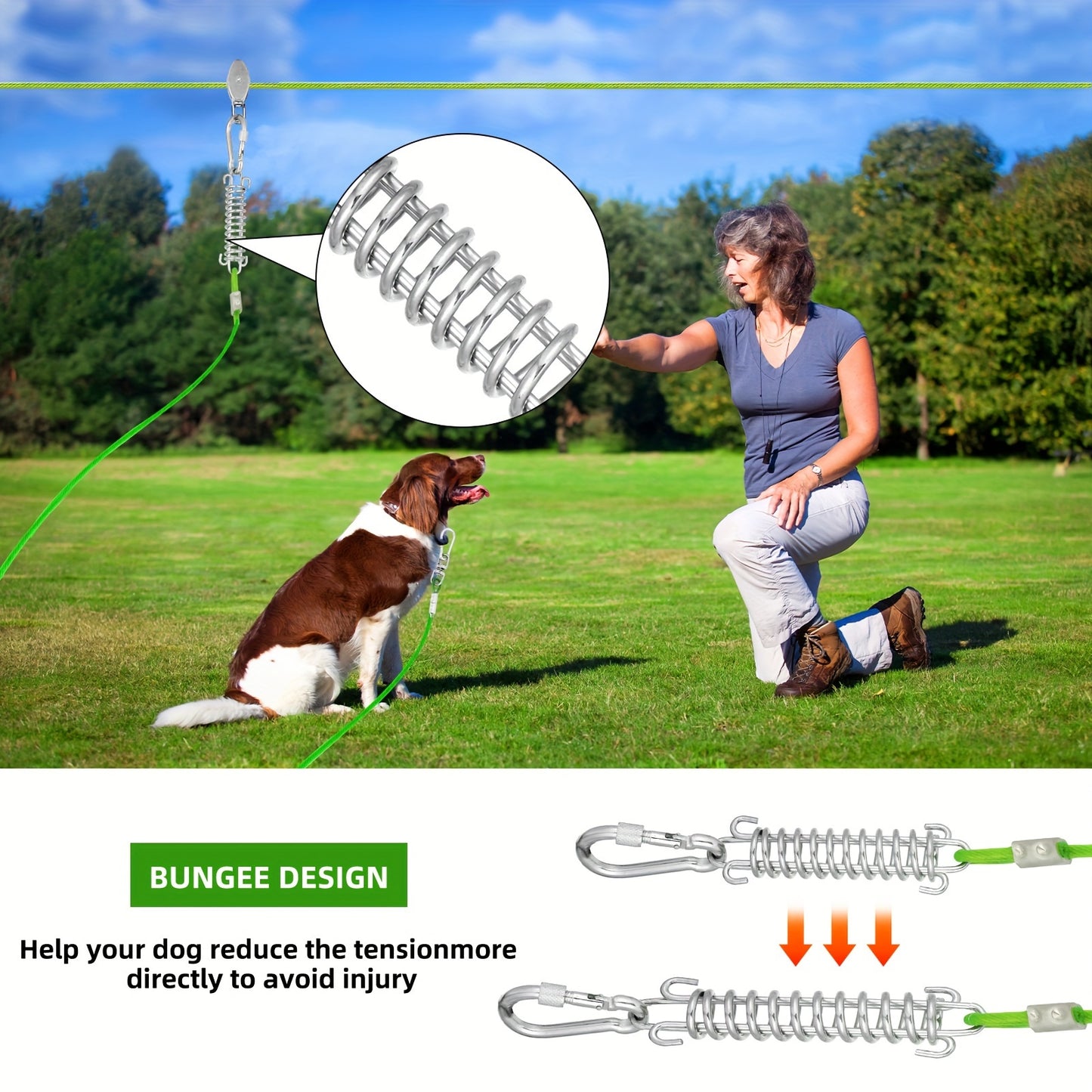 Longe pour chien- Dog Zipline