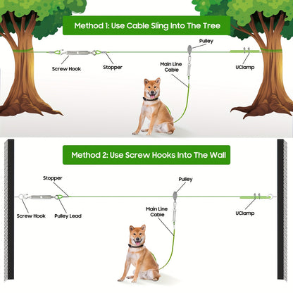 Longe pour chien- Dog Zipline