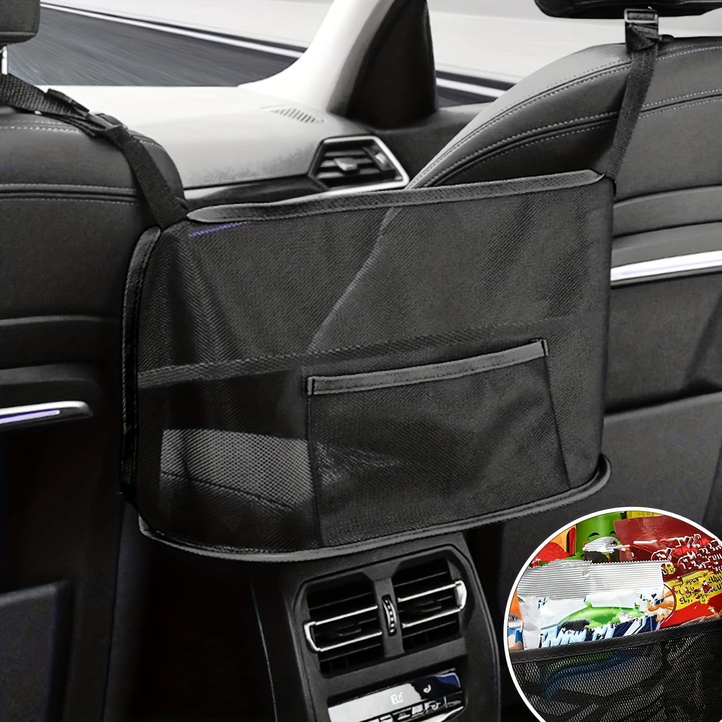 Protection voiture chien- Large Capacity Car Seat Mesh Bag