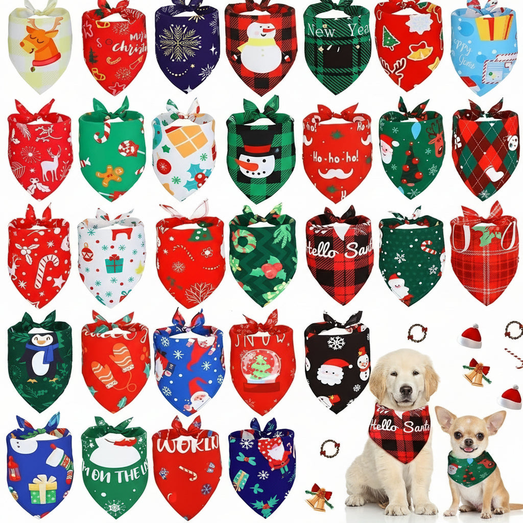 Bandana pour chien | Festif de Noël 30pcs 3