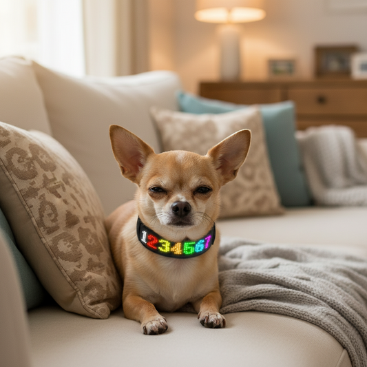 Chien collier lumineux | SafePet chihuahua