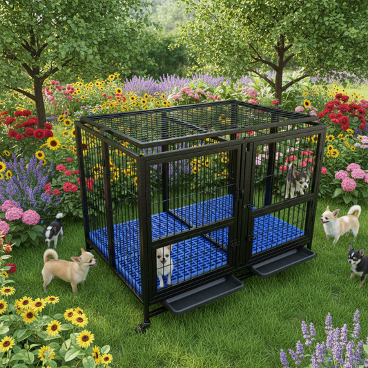 Cage de transport chien- Cage cadre en acier
