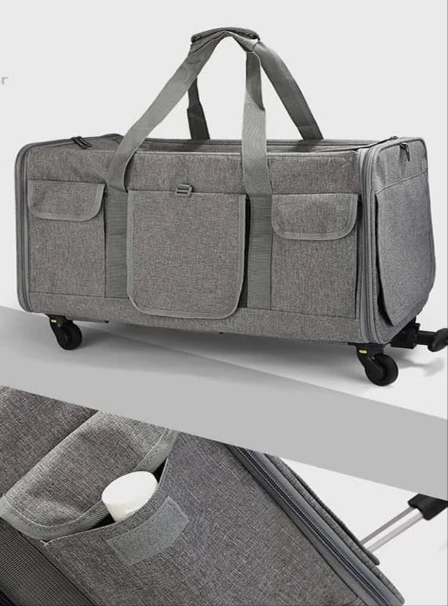 Cage chien- Roulante en mailles   39x60x43cm