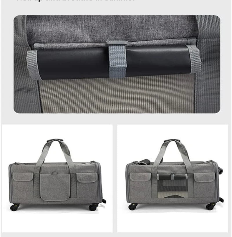 Cage chien- Roulante en mailles   39x60x43cm