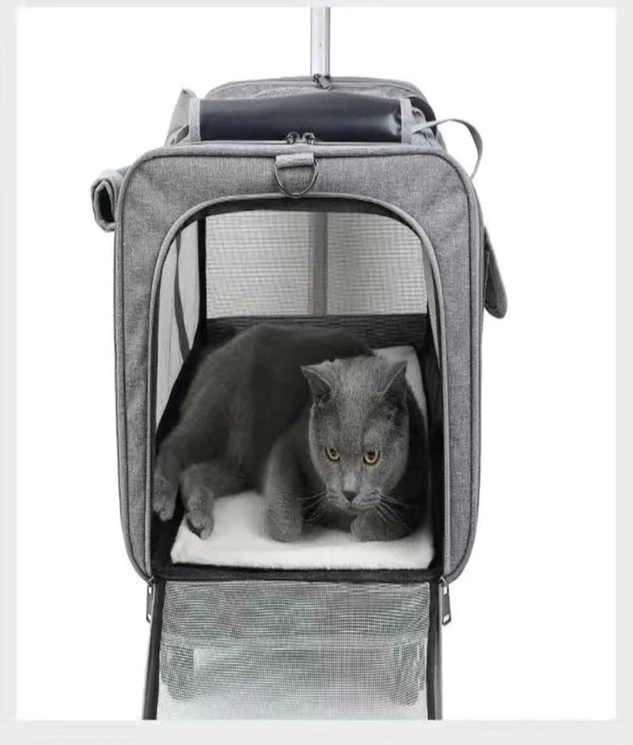 Cage chien- Roulante en mailles   39x60x43cm