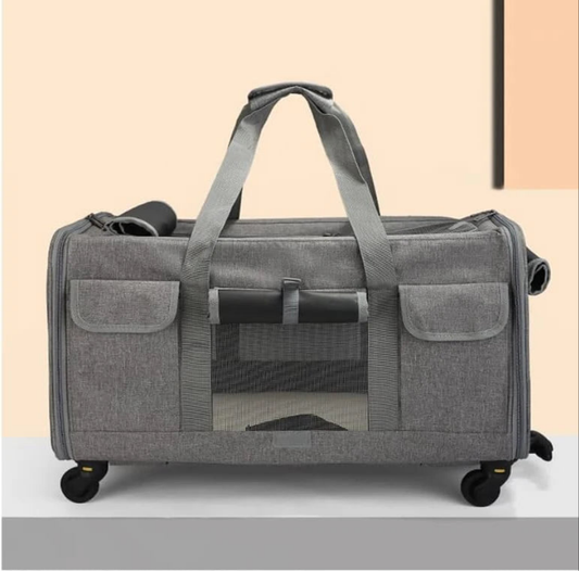 Cage chien- Roulante en mailles   39x60x43cm