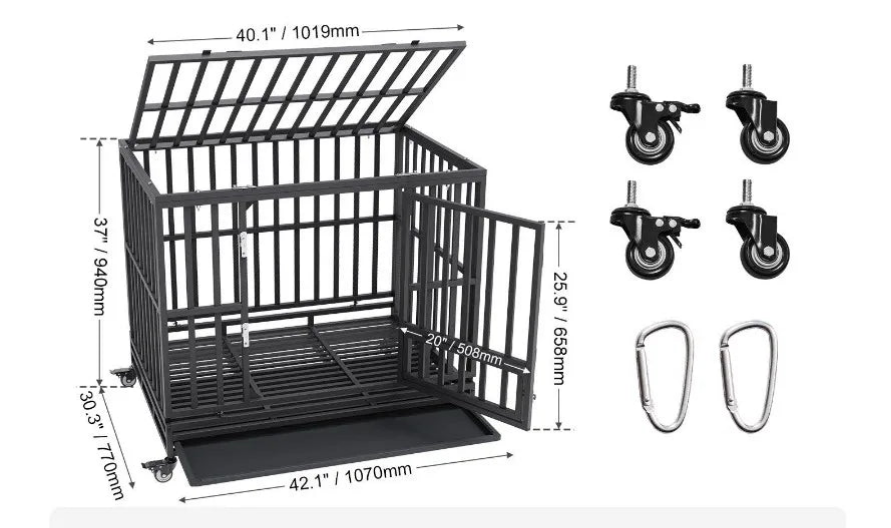 Cage pour chien- Solide Enclos pour chien