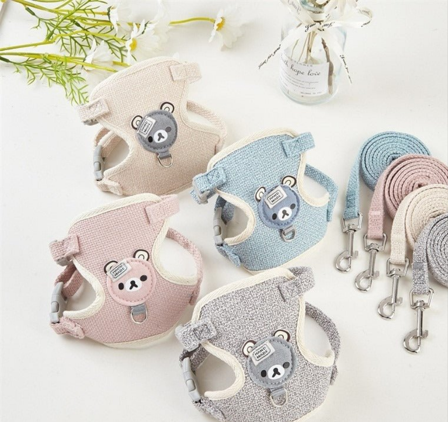 Harnais pour chien - Tête d'ours de dessin animé