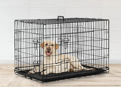 Cage chien- Cage Double-Door Folding Travel