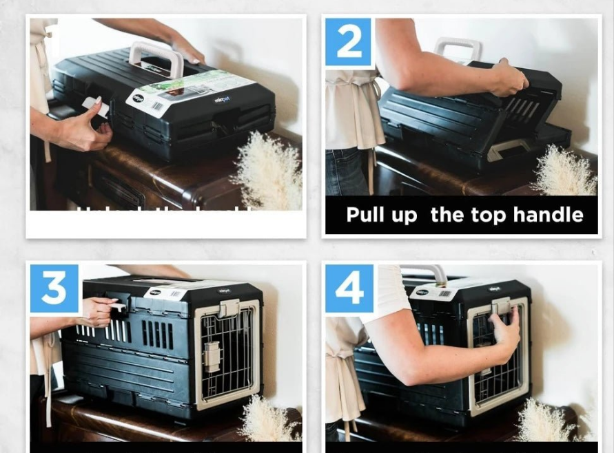 Cage transport chien- Crate-Premium Collapsible Design for Medium
