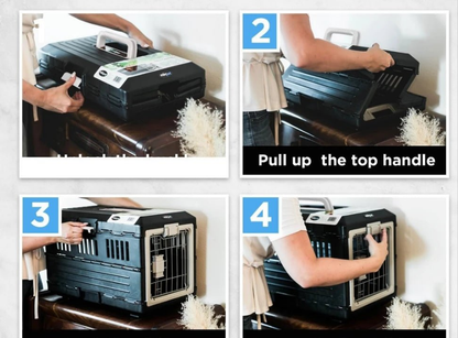 Cage transport chien- Crate-Premium Collapsible Design for Medium
