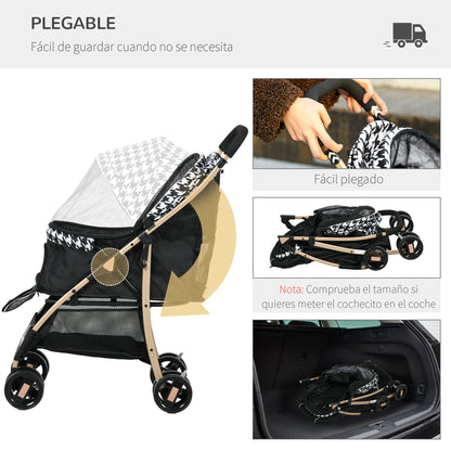 Poussette chien- Pawhut Foldable Dog Stroller with 2 Doors