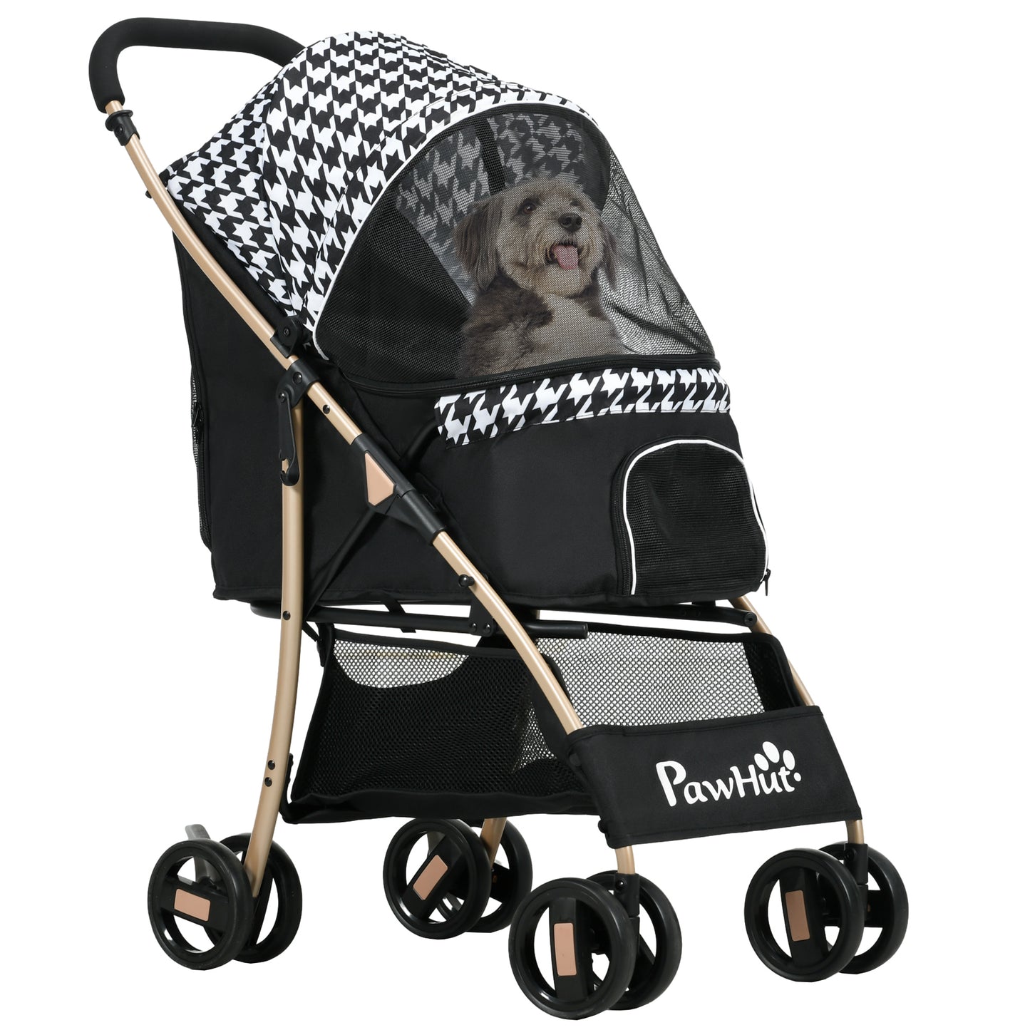 Poussette chien- Pawhut Foldable Dog Stroller with 2 Doors