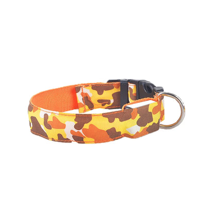 Collier chien lumineux-Camouflage LED