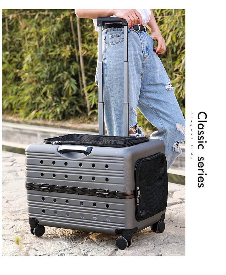 Cage pour chien- NIOPEPPA Suitcase Transparent