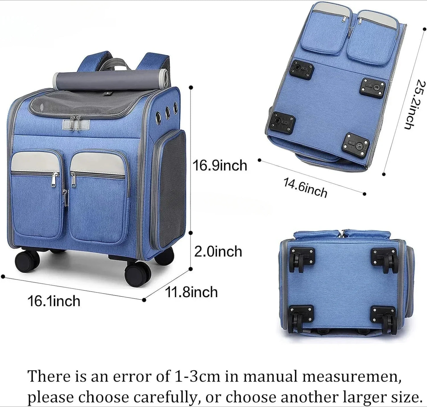 Cage transport chien- Wheeled  Backpack