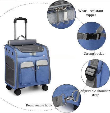 Cage transport chien- Wheeled  Backpack