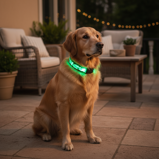 Collier chien lumineux-Camouflage LED