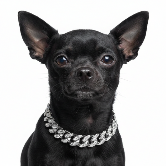Collier chien- Chain Diamond Inlay Sparkle