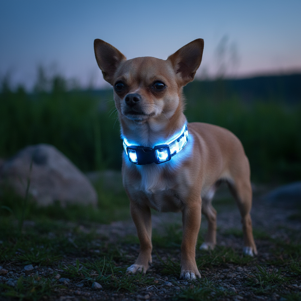 Collier chien lumineux-Camouflage LED