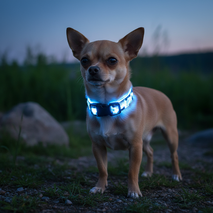 Collier chien lumineux-Camouflage LED