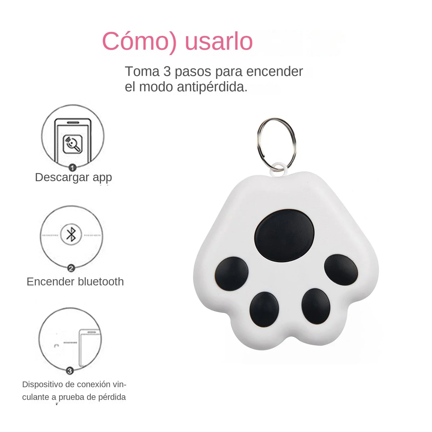 Collier gps pour chien- GPS Tracker Bluetooth 5.0 Anti-Lost
