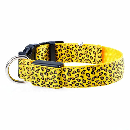 Collier chien lumineux-Léopard LED