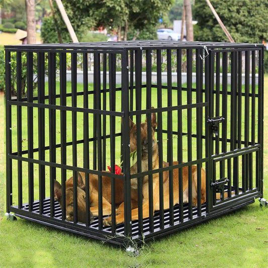 Cage chien- 3 portes Roulante