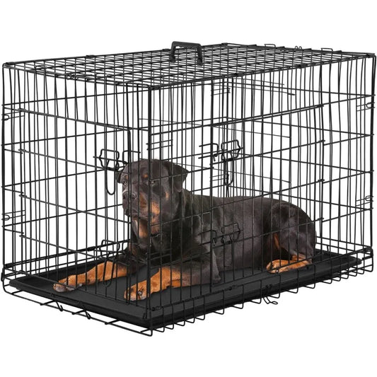 Cage chien- Cage Double-Door Folding Travel