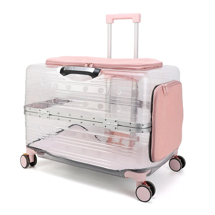 Cage pour chien- NIOPEPPA Suitcase Transparent