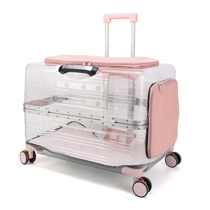 Cage pour chien- NIOPEPPA Suitcase Transparent