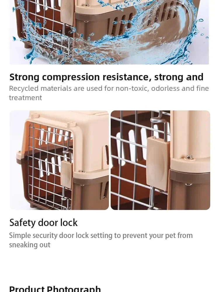 cage de transport chien- Articulated Roof Air Travel